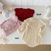 Baby Solid Color Winter Romper 2025 - Korean Style Jacquard Onesie for Newborns. Super Cute and Trendy!
