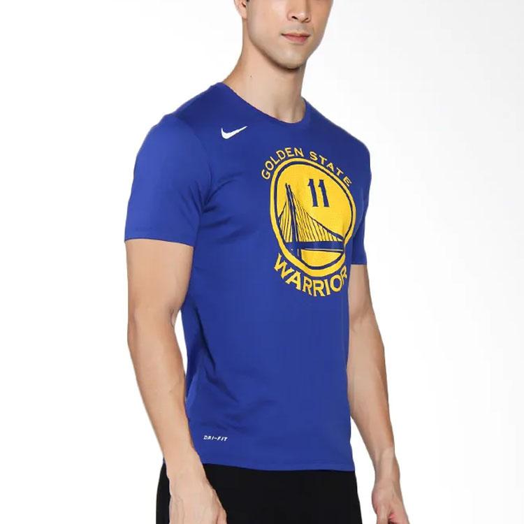Nike Футболка Golden State Warriors Dri-Fit NBA с коротким рукавом и мужскими топами Klay Thompson синего цвета 870775-498