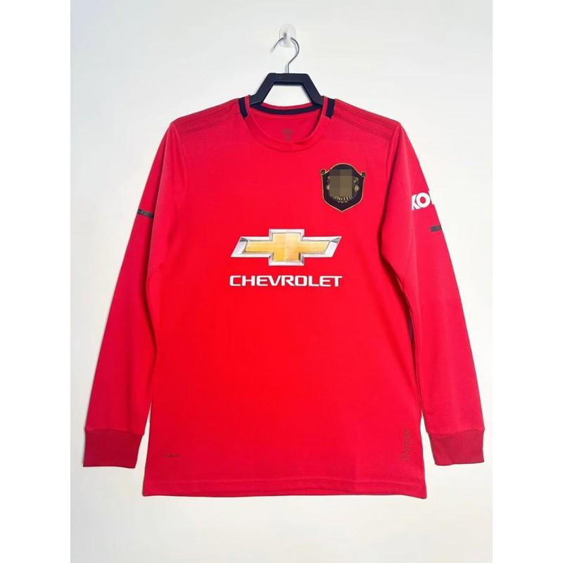 Manchester United Retro Soccer Jersey 2000-01 Beckham No.7 Scholes Ronaldo 2019-20 Home Away Goalkeeper Short Long Sleeve