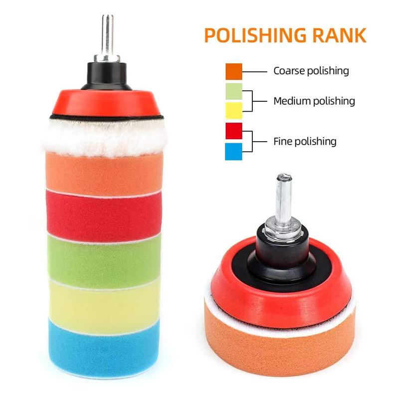 Car Polisher Pad Car Waxing Polish Foam Sponge Kit Buffer Polisher Buffing Wheel Polisher Set