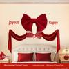 Extra Large Wine Red Velvet Bow for Valentine's Day or Wedding Room Decoration