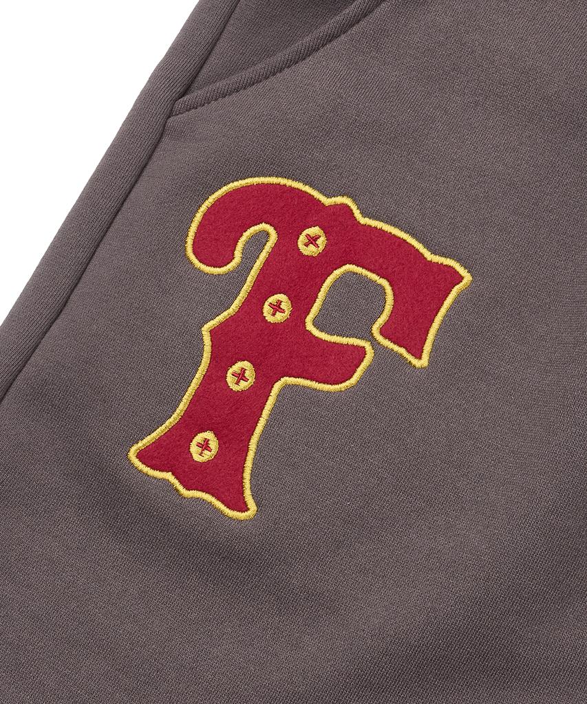 FREEMARIO Heraldic Symbol Bermuda Sweatpants [Charcoal]