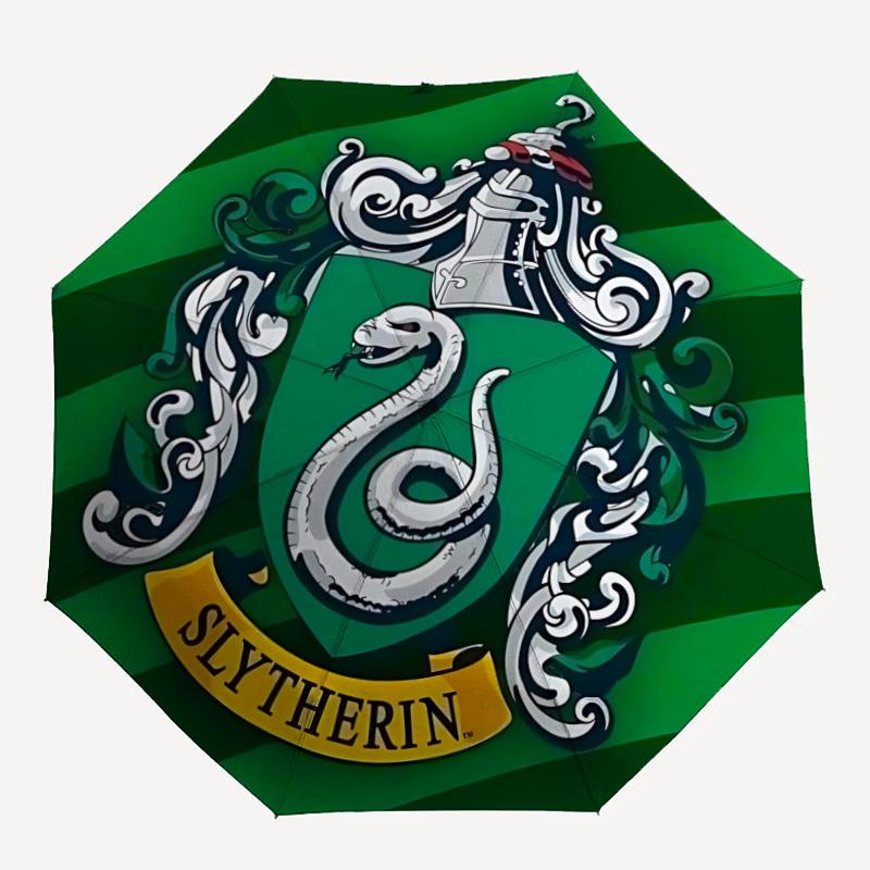 1PC Slytherin Crest Automatic Open/Close Umbrella, 8-Rib Sturdy Frame, Lightweight Portable Umbrella, Commute, Business - Ideal Gift for Friend, Vibra