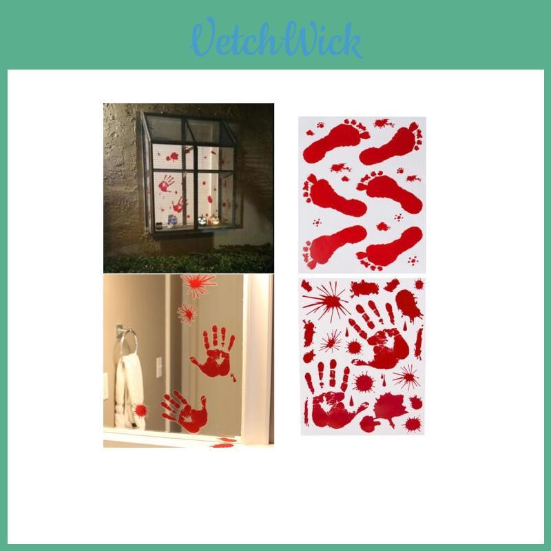 Wall Bloodstained 2017 Stickers Halloween Horror Glass Stickers Decoration Blood