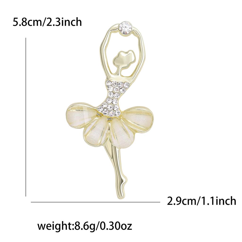 Элегантный темперамент сплава стразы танцующая девушка брошь мода универсальная женская одежда корсаж украшение булавка