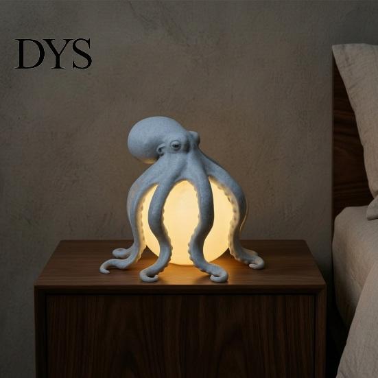 Dimmable Bedside Nightlight 3D Printed Octopus Night Light, Creative Table Lamp with Remote Control, 7 Color RGB Gradient Sleep LED for Kids Bedroom &
