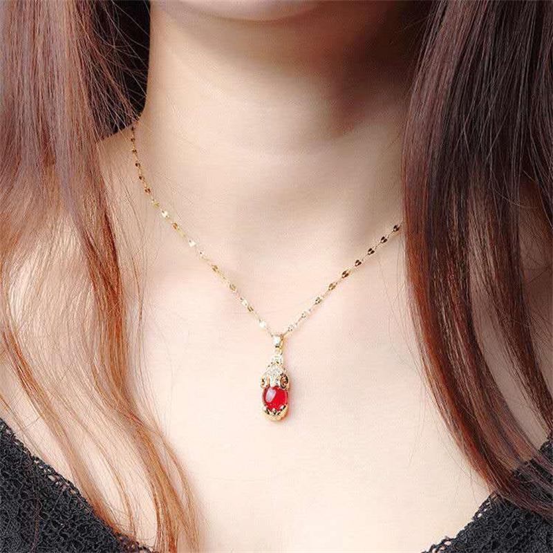 Модное ожерелье с подвеской в ​​виде мифического животного для женщин, ожерелье-цепочка цвета розового золота, свадебные украшения, подарок