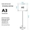 OUSHUOMAI A3 Stainless Steel Double-Sided Display Stand