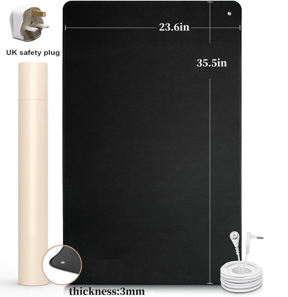 Заземляющий коврик толщиной 3 мм 22,68x35,43 Заземляющий коврик для улучшения сна, облегчения боли, снижения тревожности, заземляющие коврики для занятий йогой