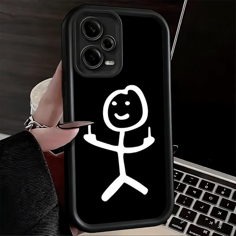 Чехол для телефона Xiaomi Redmi Note 15 14 13 Pro Plus Funny Stickman Matchman Shell 12S 11 11S 11T 5G 14S из мягкого силикона.