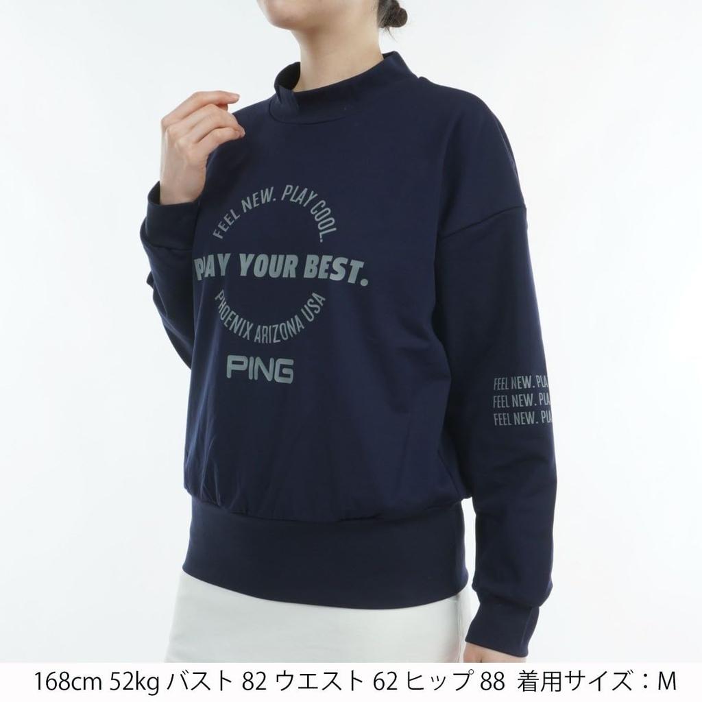Ping Apparel Women's Long Sleeve High Neck Shirt (Moisture Wicking, Quick Drying, UV Protection) / Golf / 622-4162104 120_Navy L