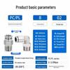 Пневматический быстросъемный фитинг из нержавеющей стали 304, поворотное колено PC16-06/PC8-02, PL6-M5/04