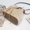 Женская сумка, винтажная пляжная сумка в стиле ретро, ​​соломенная веревка, вязаная сумка-ведро, сумка-мессенджер
