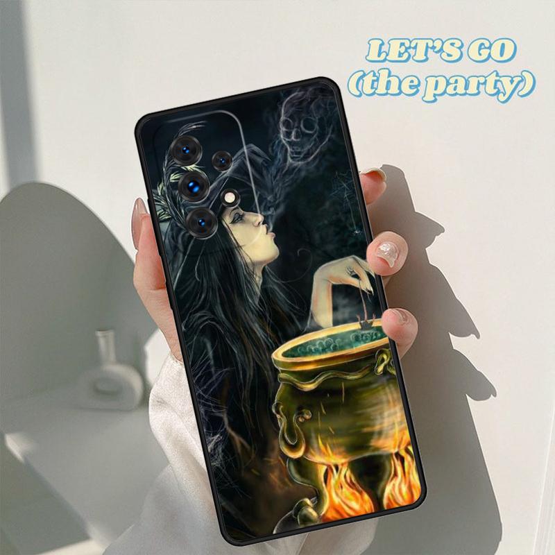 Чехол для телефона на Хэллоуин Лунная Ведьма Ужасы Для Samsung Galaxy A42 A31 A40 A51 A71 A32 A80 A91 A52 A72 A20 A21S A50 A70 A11 A12