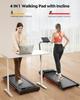 2026 Treadmill TP4 4in1 Faltbares Laufband, 12km/h, 9% Neigung, 2,5 PS Motor, Fernbedienung & LED Display, Platzsparend for Home & Office