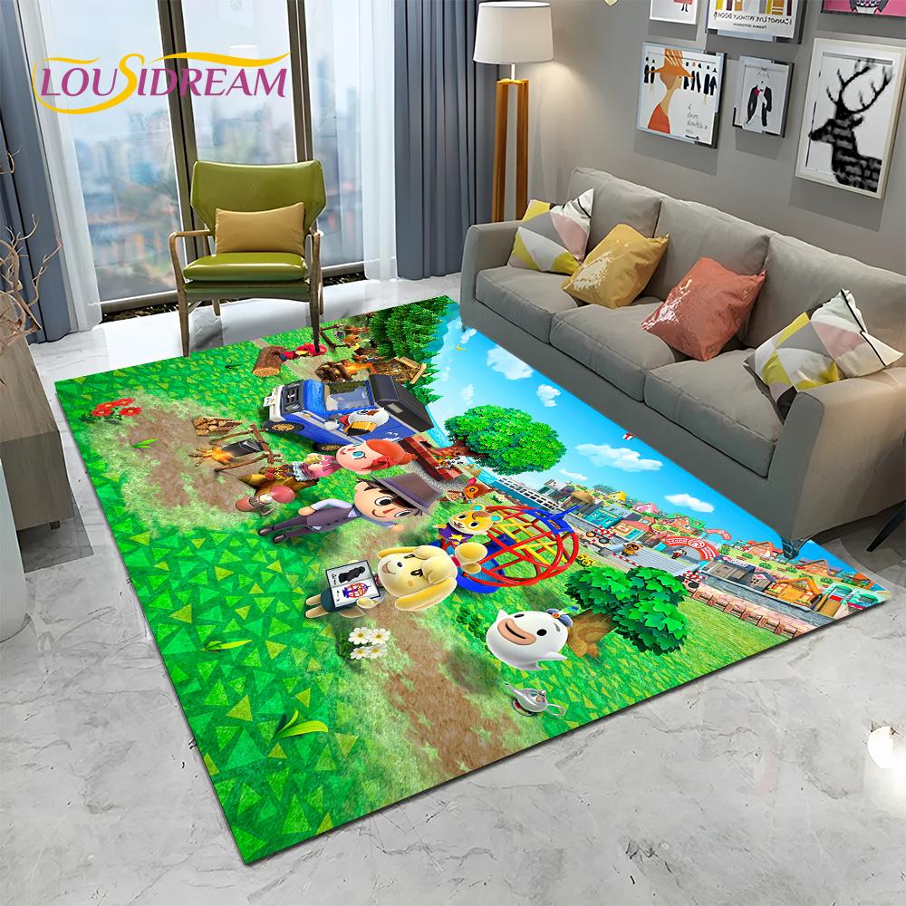 Ковер с рисунком Animal Crossing New Horizons, Ковер для гостиной, спальни, дивана, Придверный коврик, Декор, Детский нескользящий коврик для игр