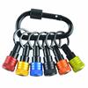 6Pcs Bit Holder Key Chain 1/4inch Portable Drill Holder Carabiner Hook Hex Shank Bit Holsters Quick Changing Bit Holder