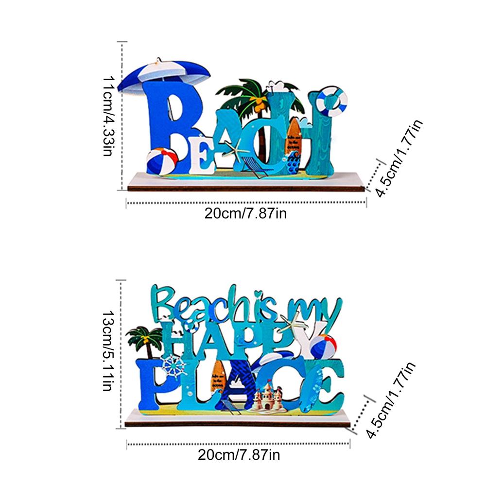 Marine Wooden Ornaments, Marine Alphabet Wooden Ornaments Decoration