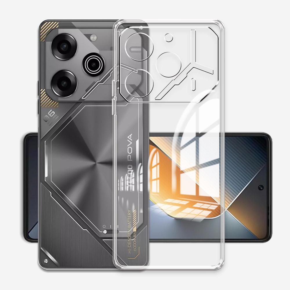 Для Tecno Pova 6 Pro 5G LI9 чехол прозрачный силиконовый мягкий чехол для телефона Tecno Pova 6 5G противоударный защитный чехол на Pova6 Pro LI9 Funda