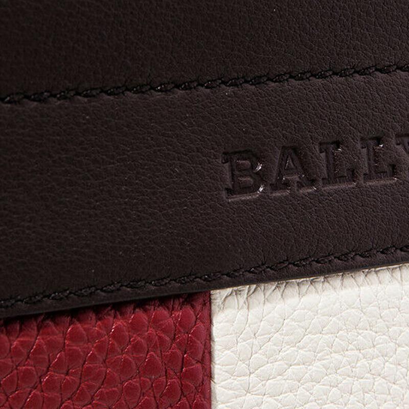 Bally Классическая красно-белая полосатая кожаная сумка-мессенджер через плечо Мужские сумки Коричневая BAUMAS-221