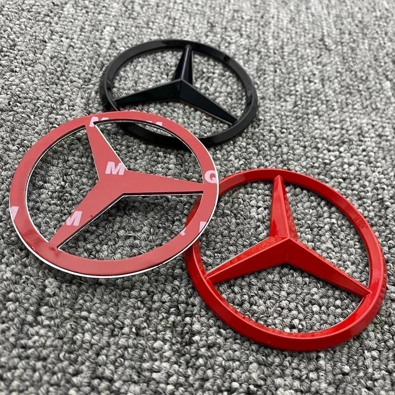 gxrdw2 2025 Hot 70mm Car Front Engine Cover Emblem Sticker for Mercedes Benz GLE GLA GLC ML W117 W117 W176 W177 W204 W205 W213 W253 Acc