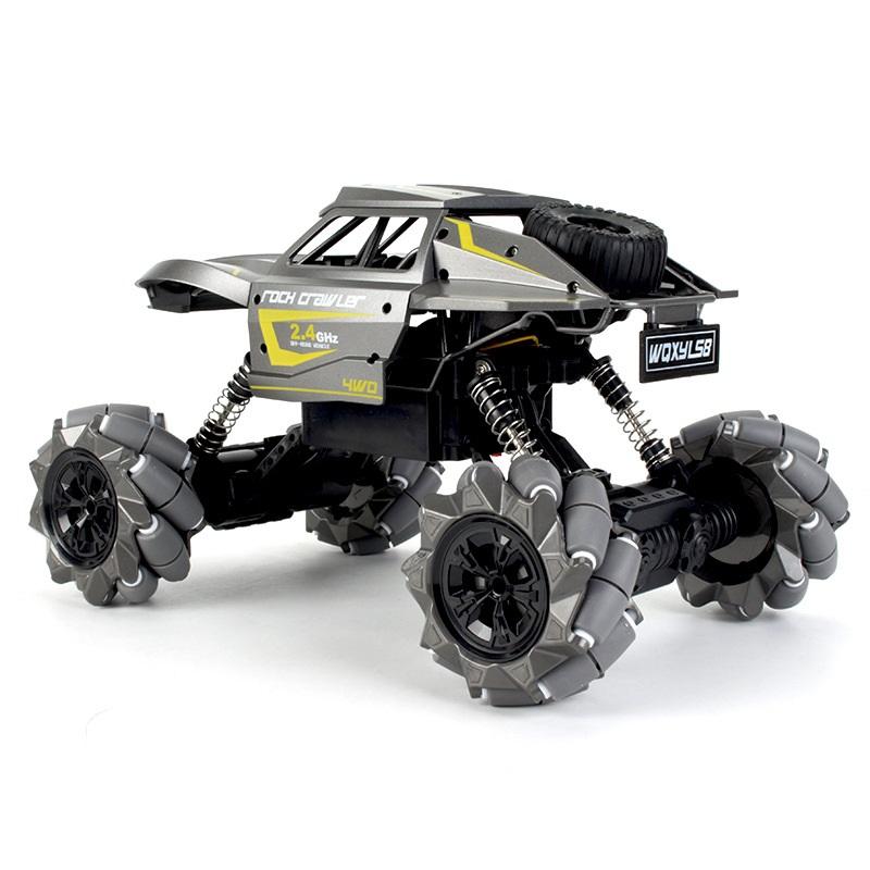 Радиоуправляемая трюковая машина 4WD 2,4 ГГц, Внедорожный грузовик с боковым дрифтом и возможностью подъема, с пультом-часами и светодиодной подсветкой для детей