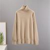 Winter Women's Versatile Solid Color Sweater Temperament Warm Women's High Neck Sweater Knitted Laydown Shirt