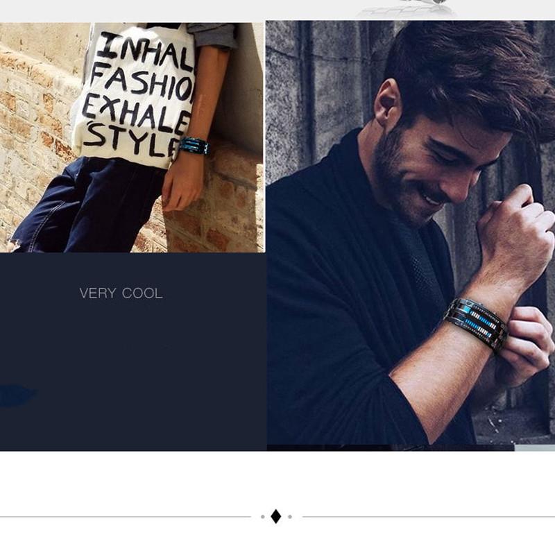 Хорошие цифровые светодиодные водонепроницаемые модные часы спортивные бинарные мужские электронные мужские бинарные часы. Часы креативные