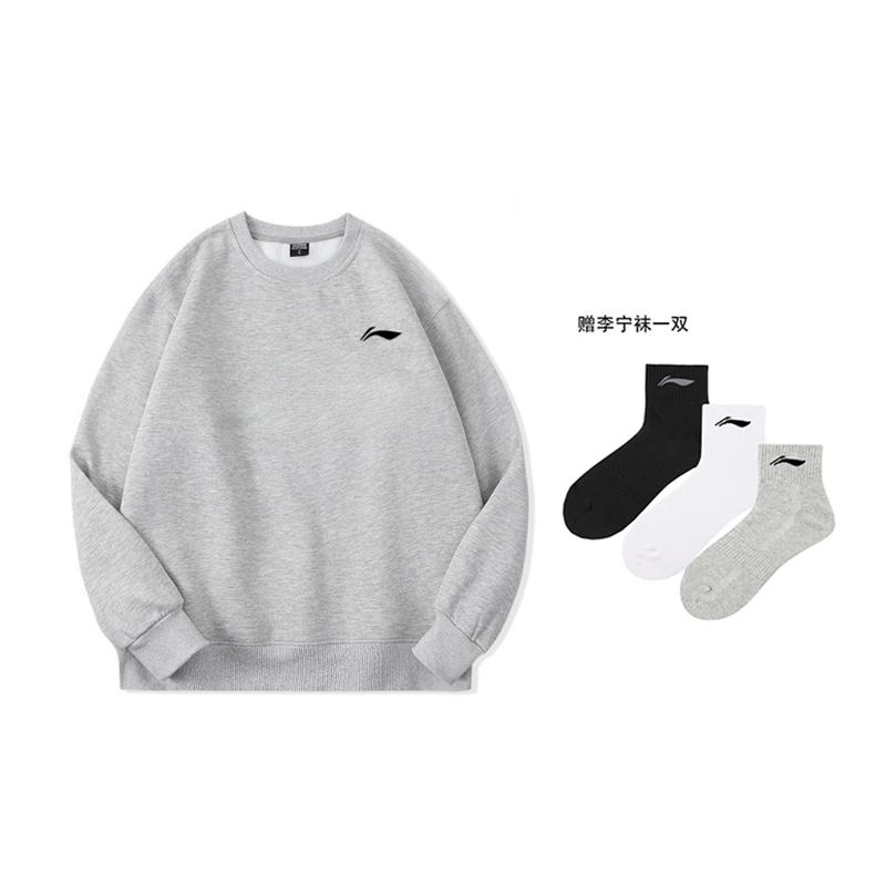 Свитшот мужской Li Ning Монетный серый AWDVP61-1