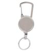 2 Pcs Antitheft Key Ring 2.5cm Retractable Keychain Durable Belt Clip  Camping