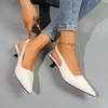 Pointed Toe Women Sandals Dress Elegant Shoes Cozy Mid Heels Pumps Woman Slippers 2025 Trend Summer Zapatillas De Mujer