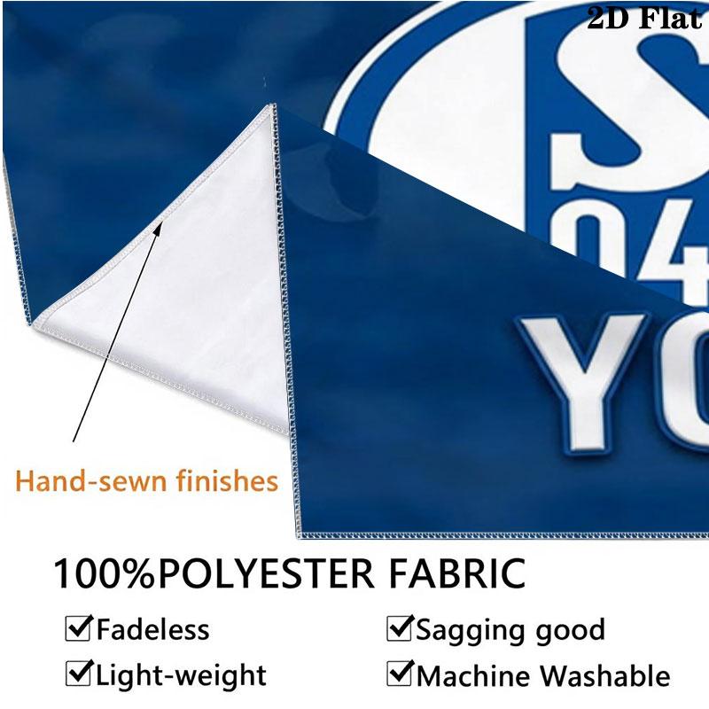FC Schalke 04 Custom Name Wall Tapestry Aesthetic Wall Hanging Printed Fabric Blanket Decorative Tapestries for Bedroom Living Room Home Decor