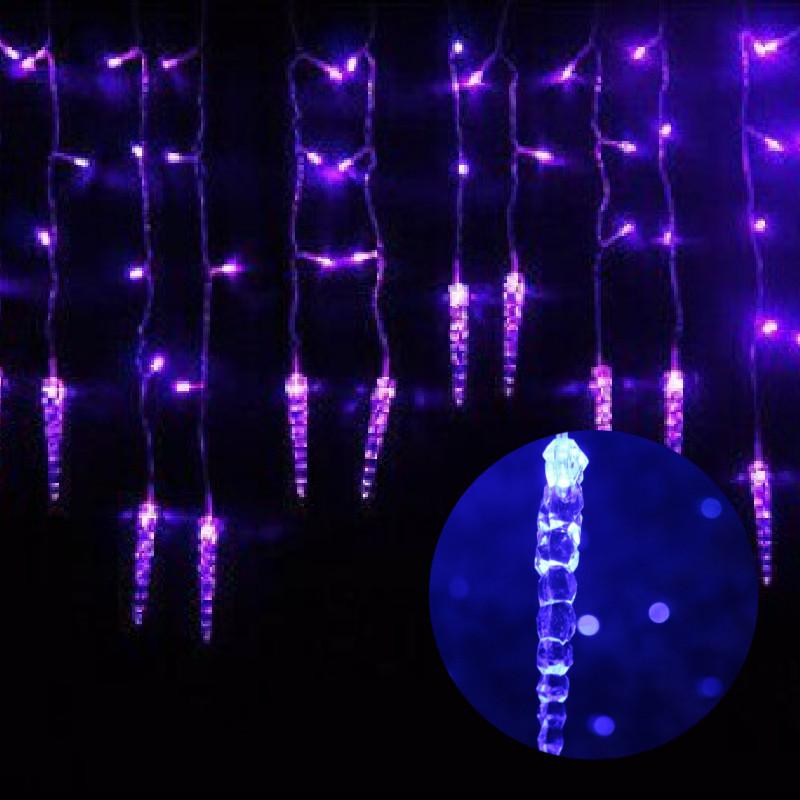 35m Led 96 Icicle Hanging Curtain Window Light Fairy String Xmas Home Decors