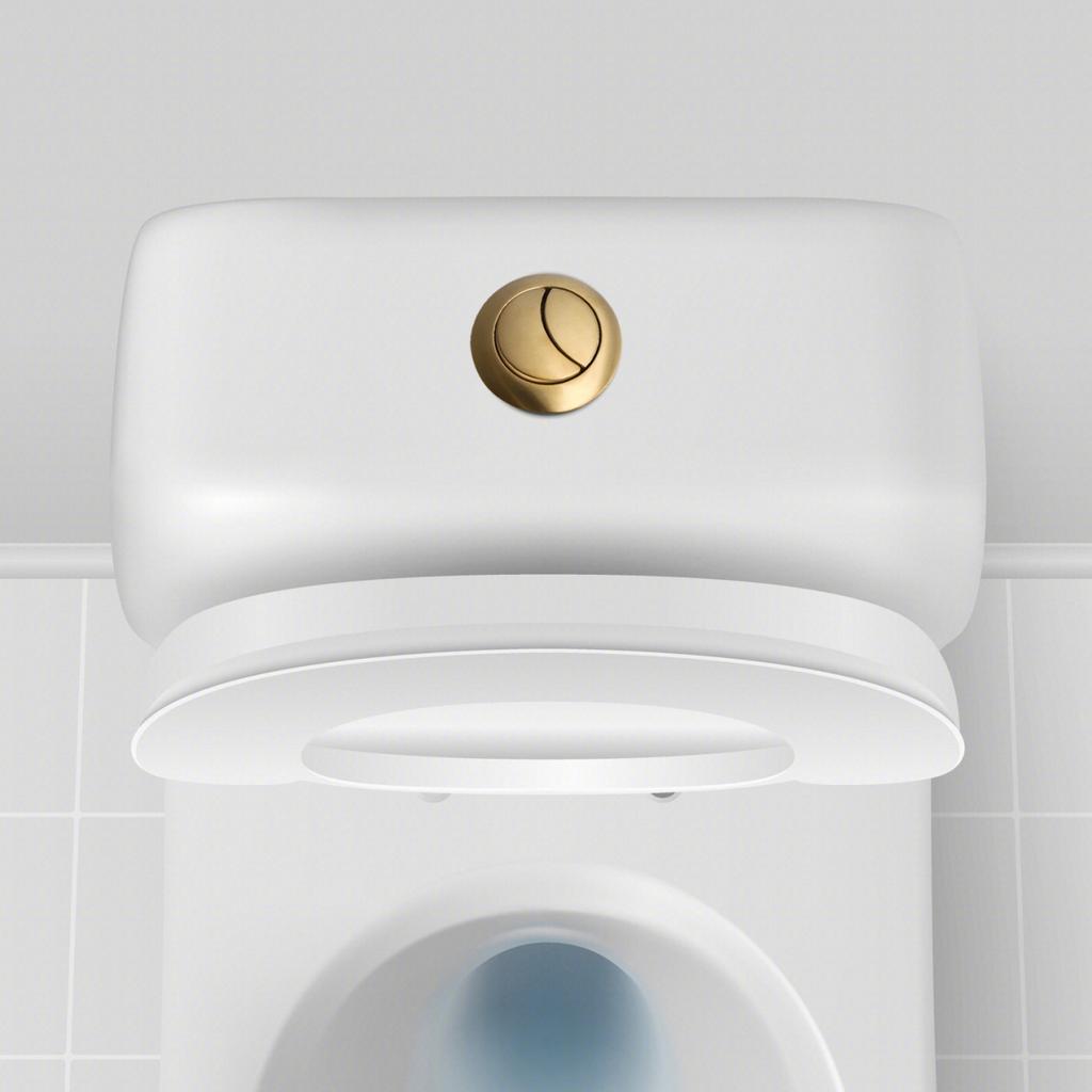 Керамический 38-миллиметровый матовый латунный золотой механизм смыва с закрытым соединением