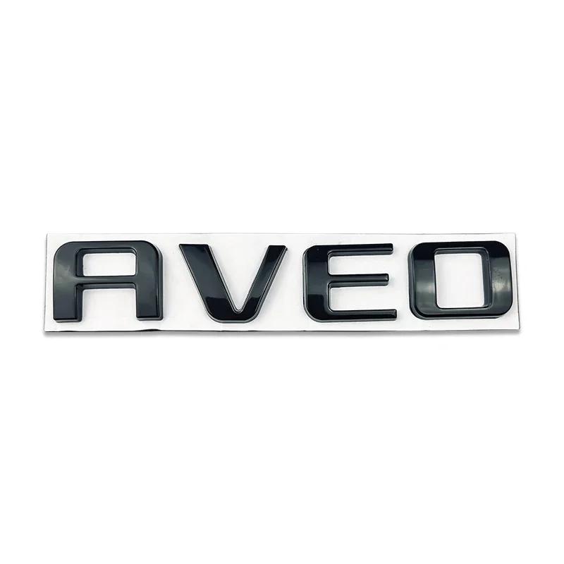 AABJT1 12.3x2.2cm Metal for Chevrolet AVEO Car Rear Trunk Letter Emblem Sticker Auto Decoration Accessories Badge Decals Modified parts