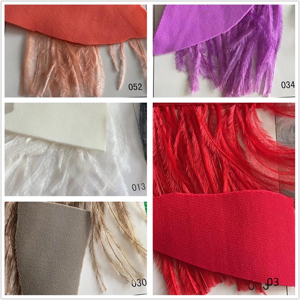 Feather1M Натуральное Пушистое Оперение Страуса Отделка Белое Черное Перо Страуса для DIY Поделок Лента Свадебное платье Шитье Одежда Декор 8-10см