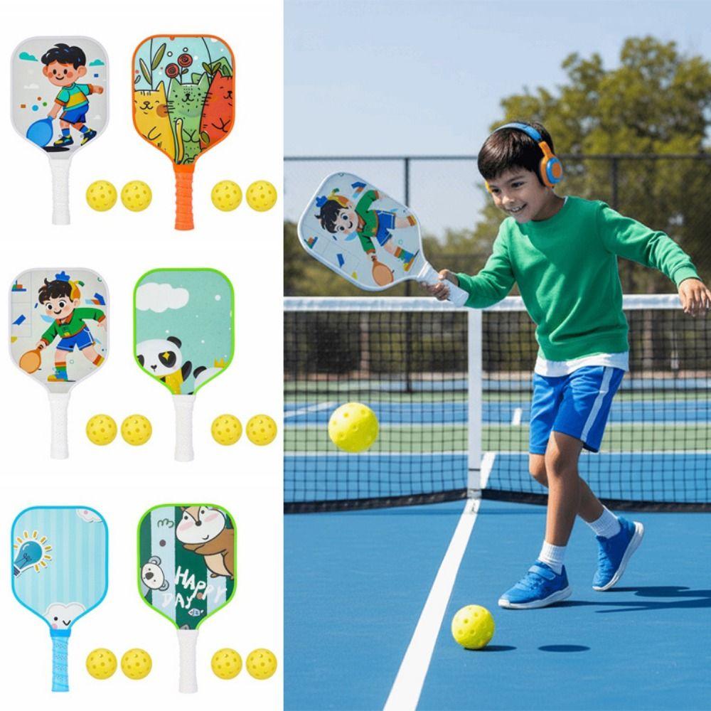 Lightweight Kid's Pickleball Set Colorful Pickleball Paddle Set Pickle Ball Equipment