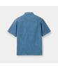 Silijeu (Set-Up) Light Blue Denim Short Sleeve Oversized Shirt Sasfm26871Bul