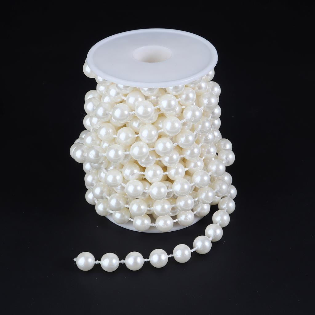 5Yards ABS Imitation Pearl Bead Chain Line Cord Thread Trim For DIY Wedding Party Decoration Jewelry Making Crafts Accessories