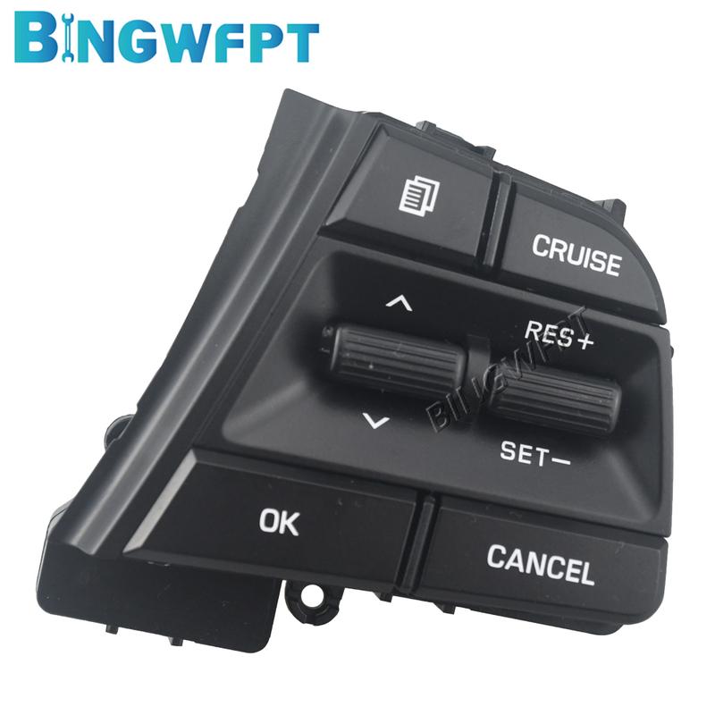 High Quality Car Cruise Control Steering Wheel Buttons Switch Black For Hyundai Elantra 1.6L 2016 2017 2018