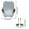 Motorcycle Windshield 40x37cm for 22mm 25mm 28mm Handlebar Multipurpose Replacement