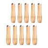 Folpus 10-Piece Wooden File Handle with Metal Ring, DIY Hand Tool, Hardwood Screwdriver Handle File Cutting Tool, Large