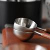 Мерная ложка для кофейного порошка с ручкой из орехового дерева. Совок для кофе из нержавеющей стали 304 для выпечки.