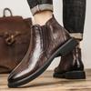 2025 Autumn Early Winter Genuine Leather Shoes Mens Chelsea Boots Fashion British Style Cow Leather Brand Male Footwear