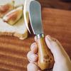 Cheese Knife Comfortable Grip Chopping 420 Stainless Steel Useful Dining Room Spatula with Wooden Handle for Daily Life