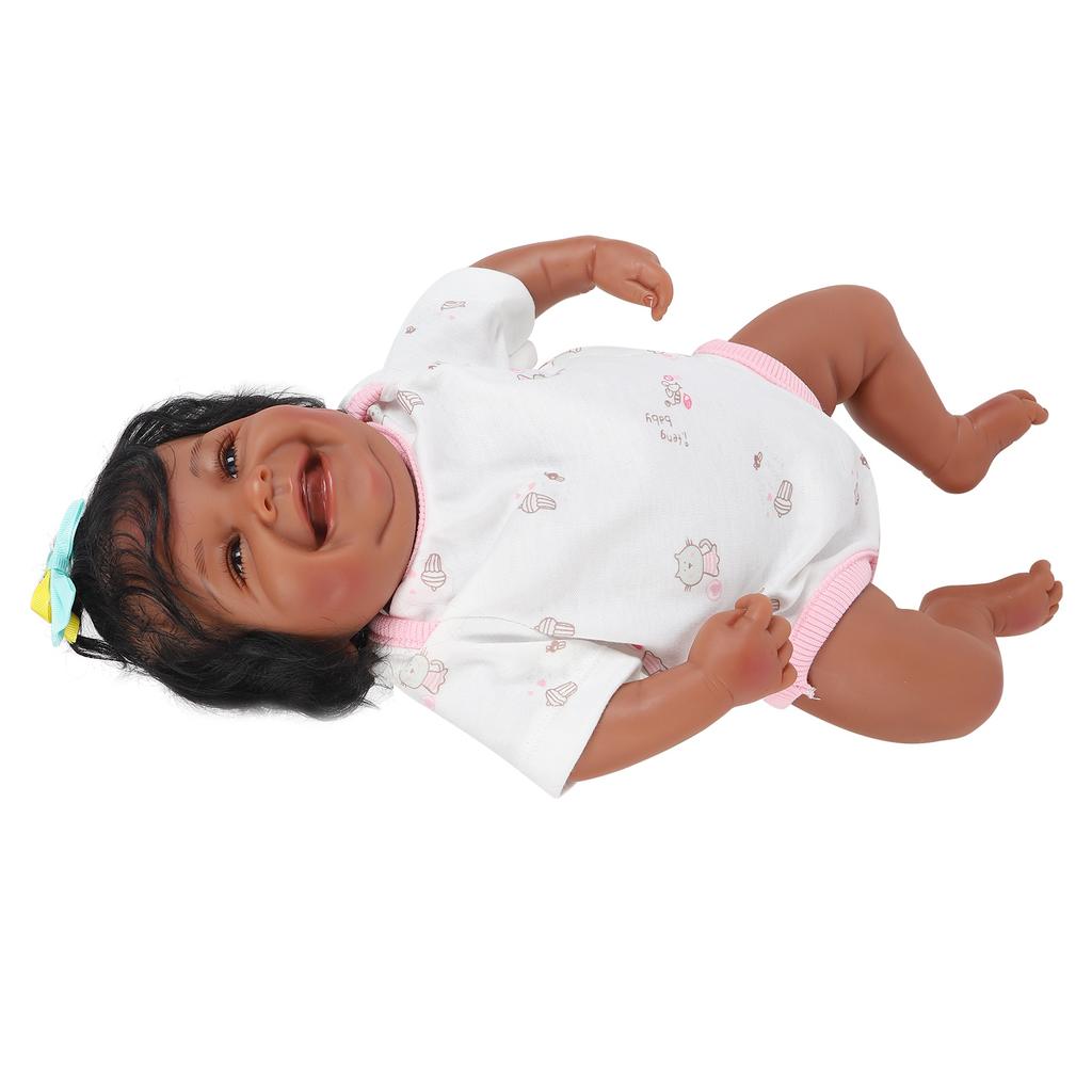 Мягкая виниловая кукла-реборн 19,3 дюйма, реалистичная, милая, афроамериканская, кукла-младенец, игрушка в подарок