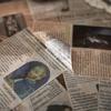 20pcs/pack Vintage old newspaper style Washi sticker book DIY Collage Decorative Background Stickers for Literature Art Scrap