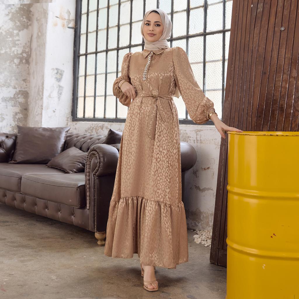 Liya Stone Jacquard Women Dress Modern Islamic Fashion