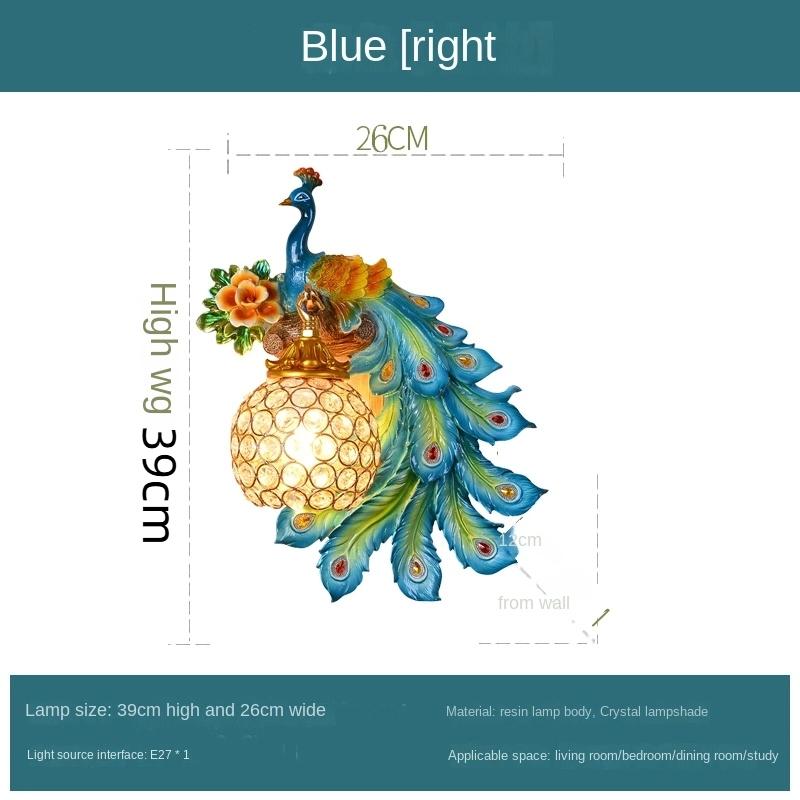 Ретро двухцветный настенный светильник в виде павлина креативные золотые белые лампы светодиодные кристаллические металлические светильники для украшения коридора