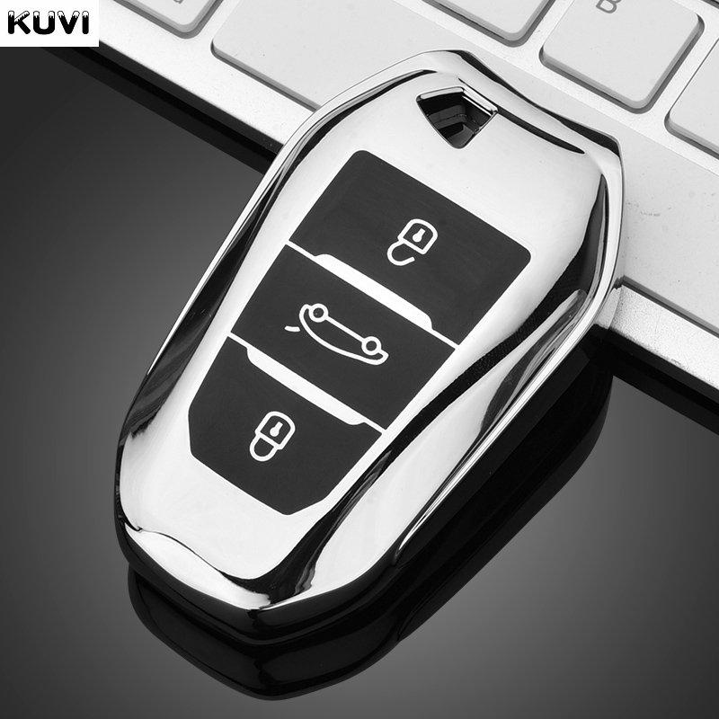 Чехол-оболочка из ТПУ для корпуса автомобильного брелка-ключа для Peugeot 2008 3008 4008 5008 308 408 508 Citroen C1 C2 C4 C6 C3-Xr Picasso Grand Ds3 Ds5